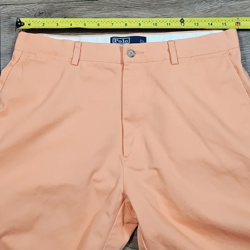 Polo Ralph Lauren 100% Cotton Classic Flat Front Chino Pant Light Orange Peach
